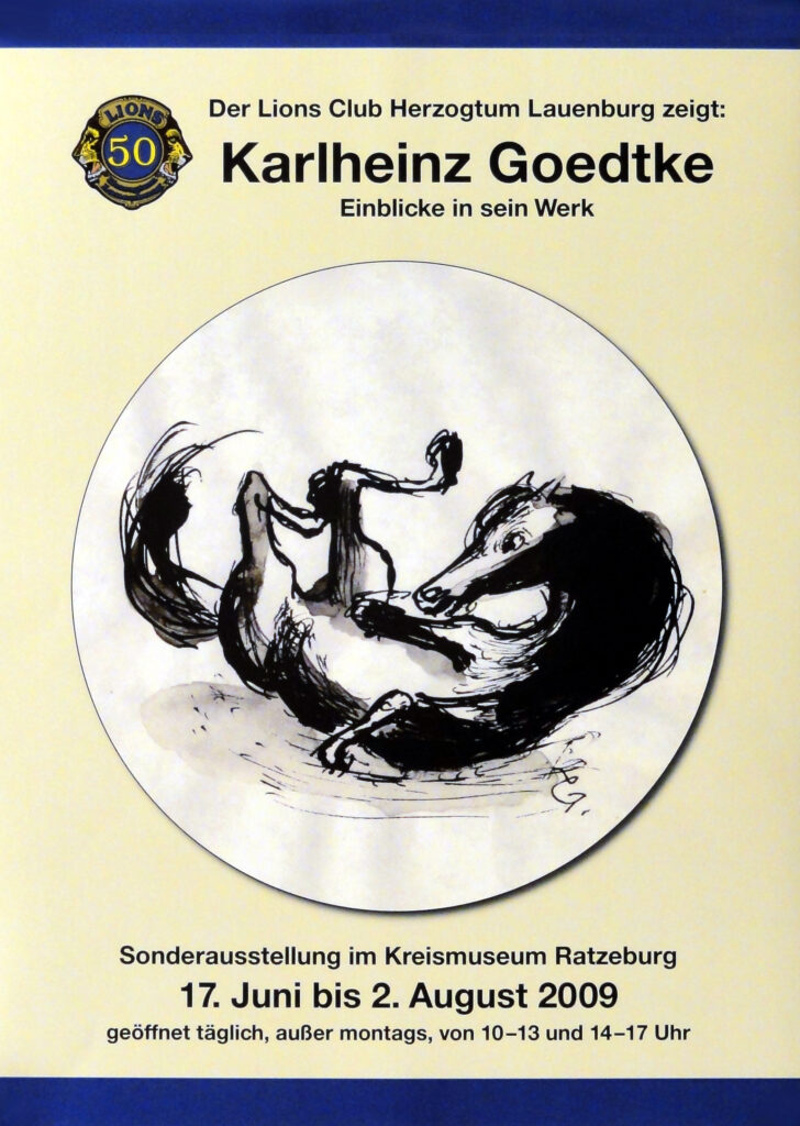 Ausstellungsplakat, Kunstausstellung, Werke von Karlheinz Goedtke.