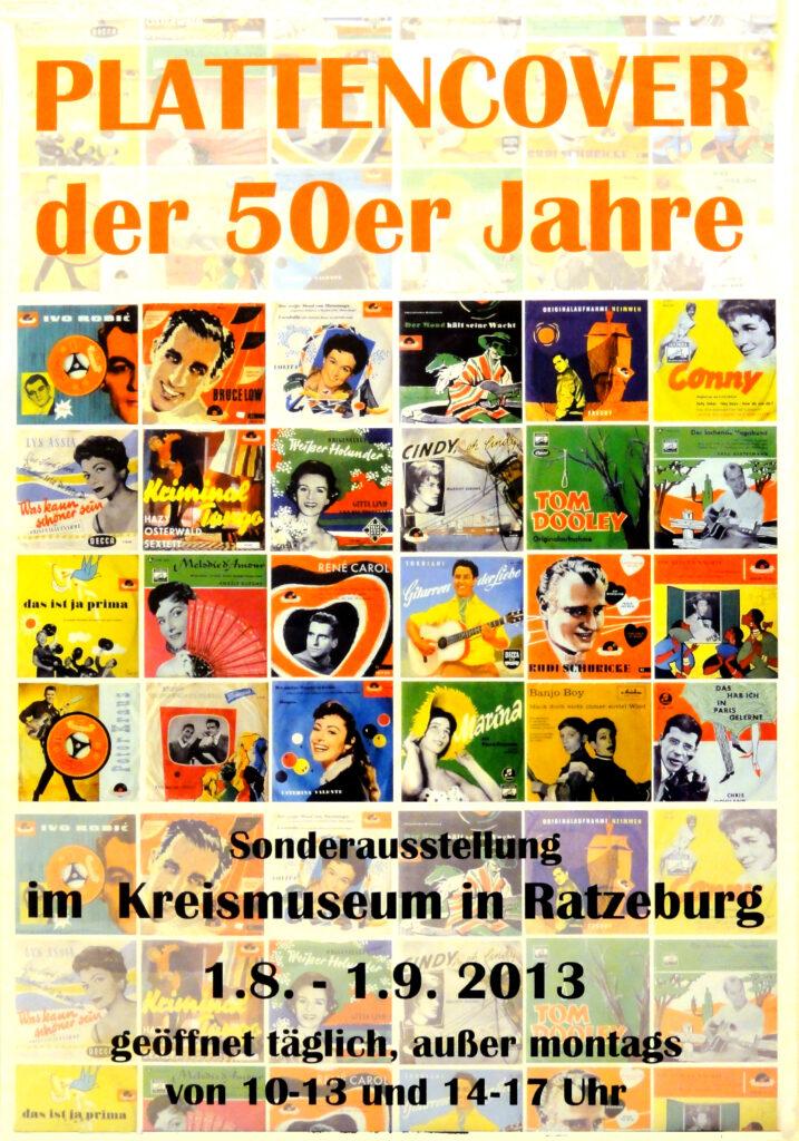 Ausstellungsplakat, Plattencover 50er Jahre.