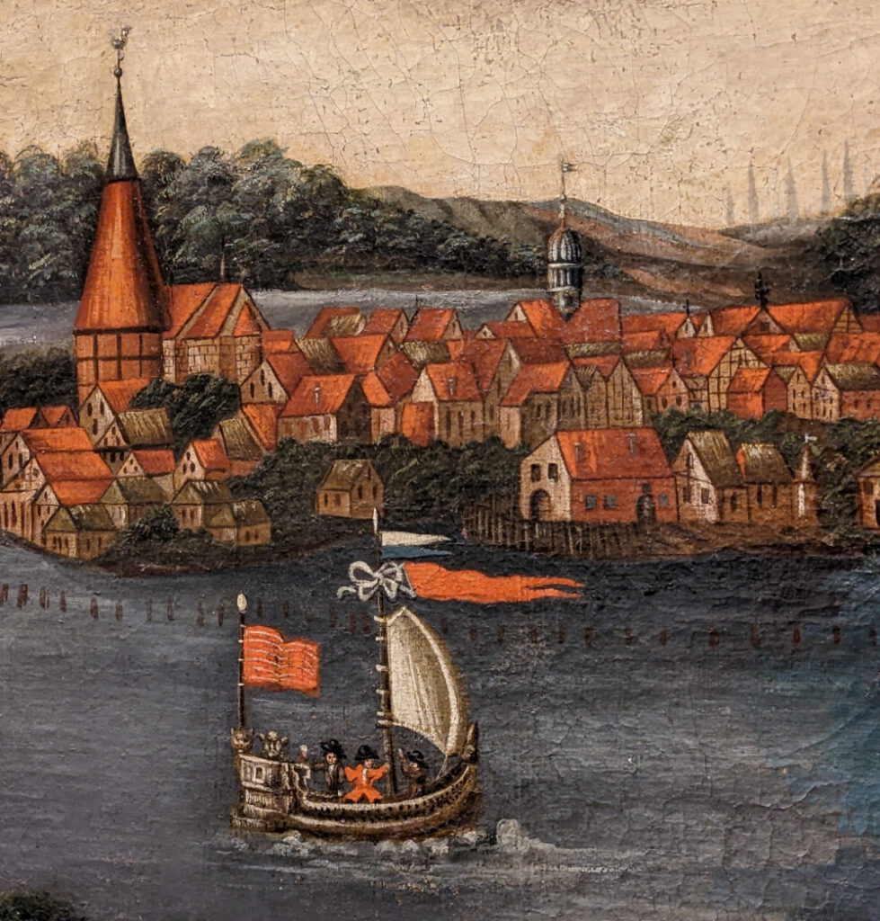 Ansicht der Stadt Ratzeburg um 1660, zeitgenössische Kopie nach Heinrich Martens.
